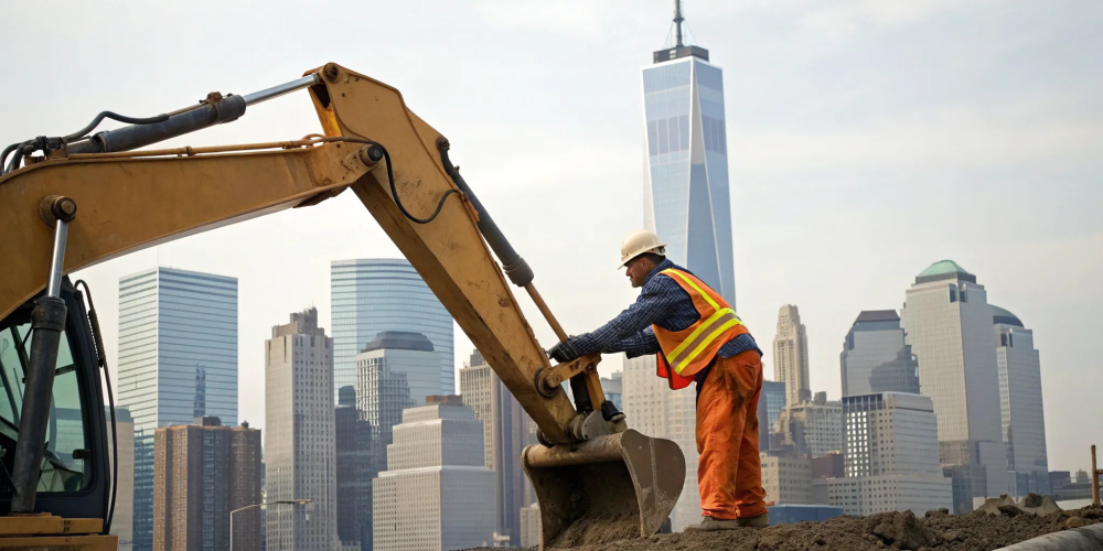 Heavy equipment operator training for excavators.
