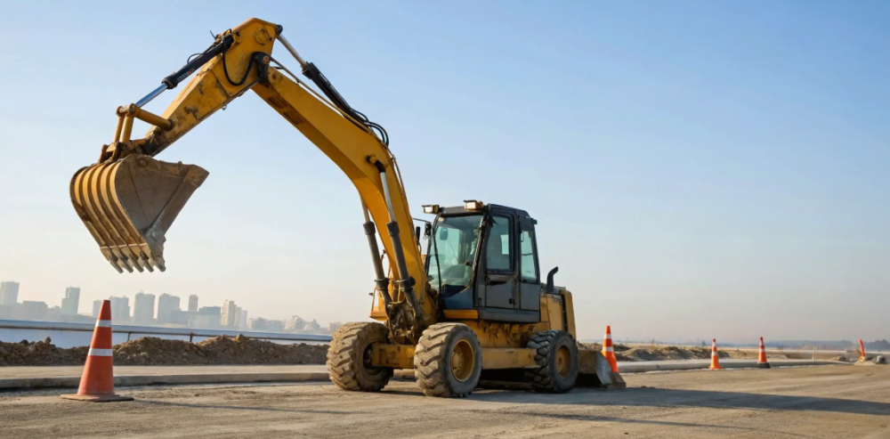 Heavy equipment operator training for excavator operation.